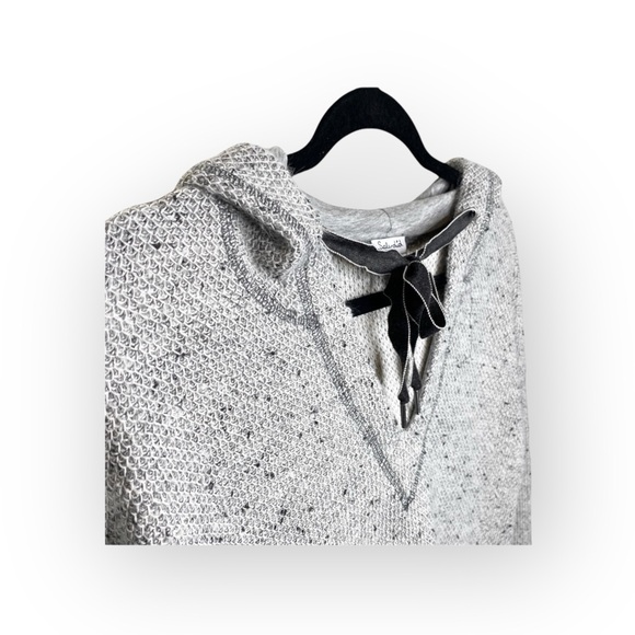 new Splendid ✶ Morrow Bay Boxy Waffle Textured Sweatshirt Hoodie ✶ Grey ✶ Small - Picture 5 of 16